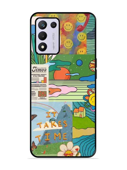 Groovy Vibes Glossy Soft Edge Case for Realme 9 Se (5G) Chachhi