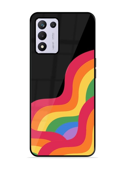 Wavy Rainbow Glossy Soft Edge Case for Realme 9 Se (5G) Chachhi