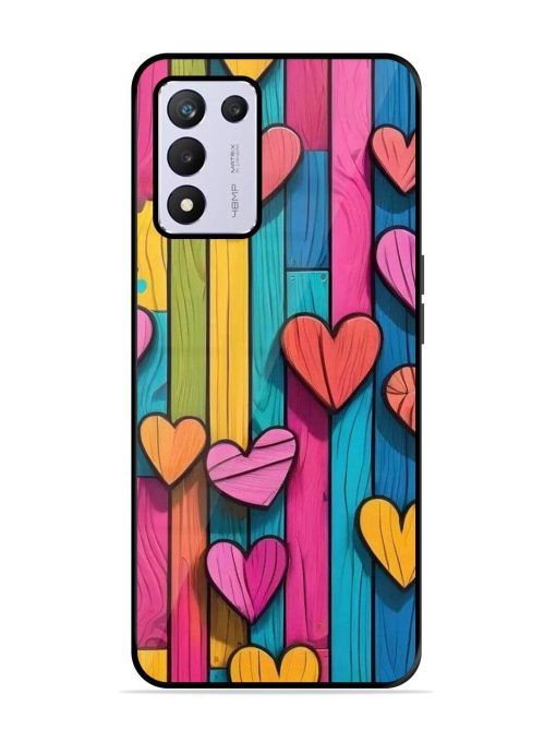 Rainbow Of Hearts Glossy Soft Edge Case for Realme 9 Se (5G) Chachhi