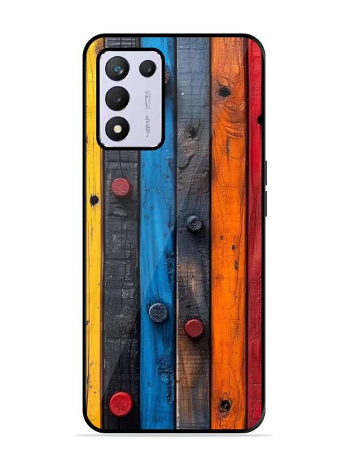 Rainbow Plank Glossy Soft Edge Case for Realme 9 Se (5G) Chachhi