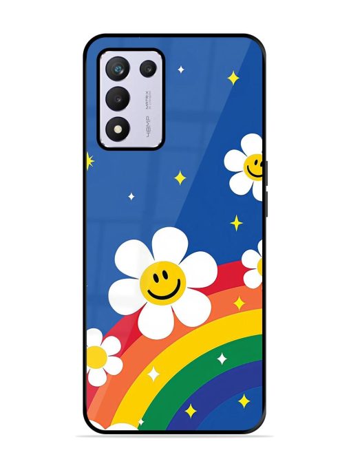 Happy Daisies And Rainbow Sky Glossy Soft Edge Case for Realme 9 Se (5G) Chachhi