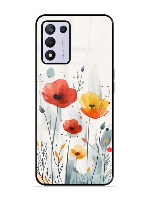 Poppy Fields Glossy Soft Edge Case for Realme 9 Se (5G) Chachhi