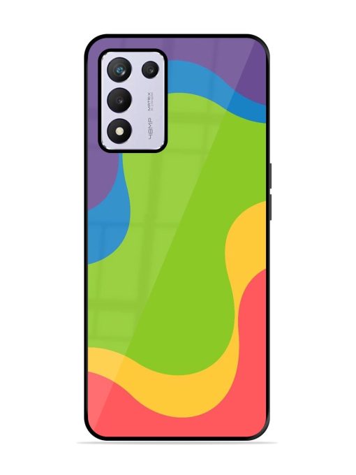 Wavy Rainbow Wonderland Glossy Soft Edge Case for Realme 9 Se (5G) Chachhi