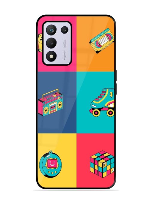 90S Throwback Grid Glossy Soft Edge Case for Realme 9 Se (5G) Chachhi