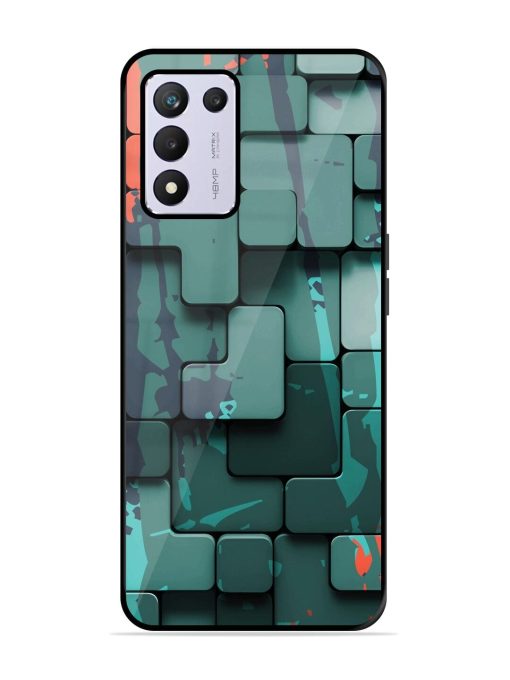 Abstract Geometric Mosaic Glossy Soft Edge Case for Realme 9 Se (5G)