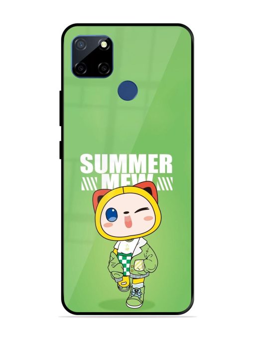 Purrfect Summer Glossy Soft Edge Case for Realme C12 Chachhi