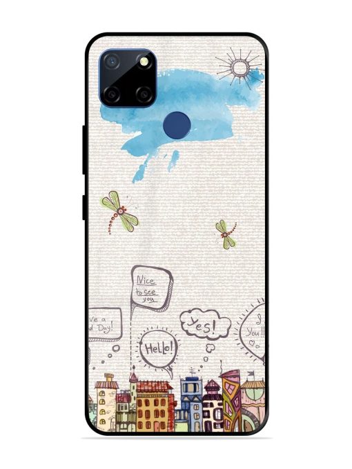 Doodle City Glossy Soft Edge Case for Realme C12 Chachhi