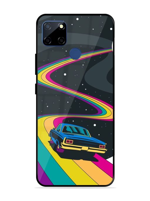 Rainbow Road Glossy Soft Edge Case for Realme C12 Chachhi