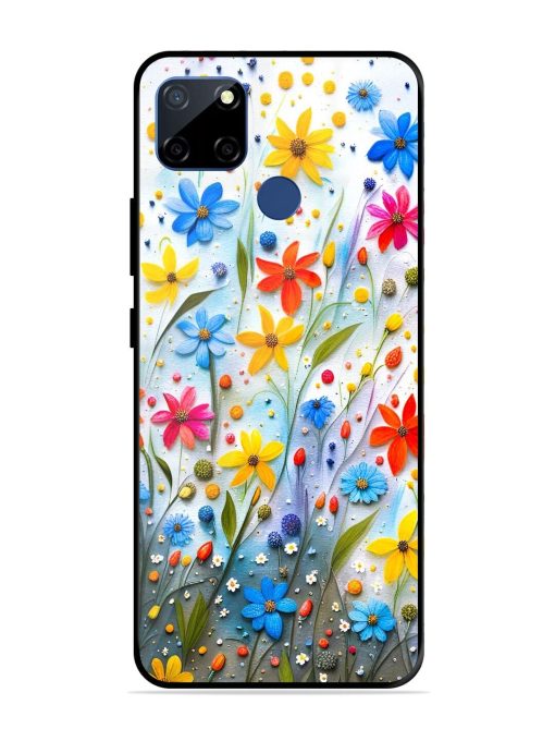 Vibrant Floral Glossy Soft Edge Case for Realme C12 Chachhi