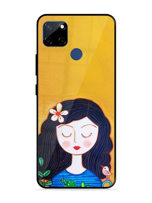 Girl Illustration Glossy Soft Edge Case for Realme C12 Chachhi