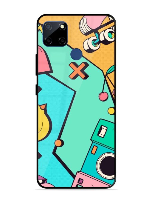 Retro Remix Glossy Soft Edge Case for Realme C12 Chachhi