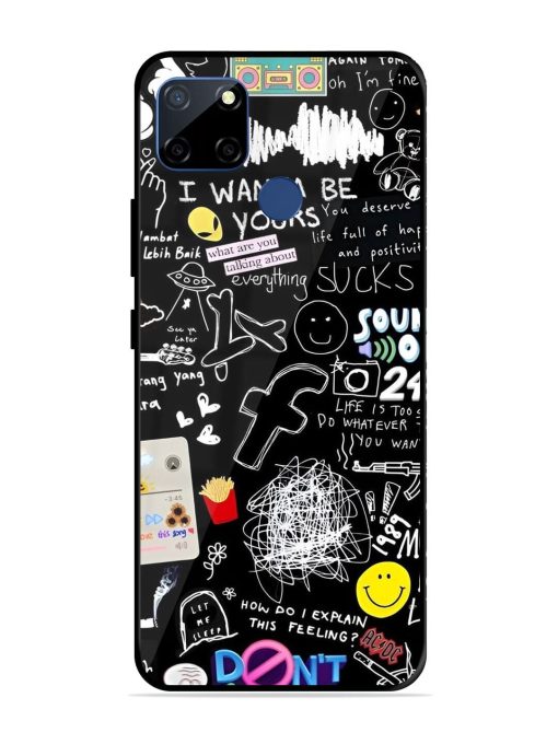 Doodle Diary Glossy Soft Edge Case for Realme C12 Chachhi