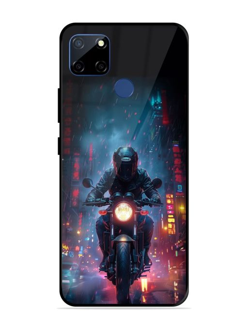 Neon Nights Glossy Soft Edge Case for Realme C12 Chachhi