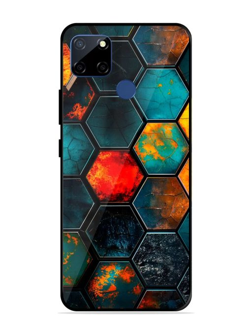 Hexagon Hive Glossy Soft Edge Case for Realme C12 Chachhi