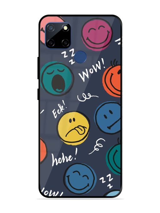 Emoticon Parade Glossy Soft Edge Case for Realme C12 Chachhi