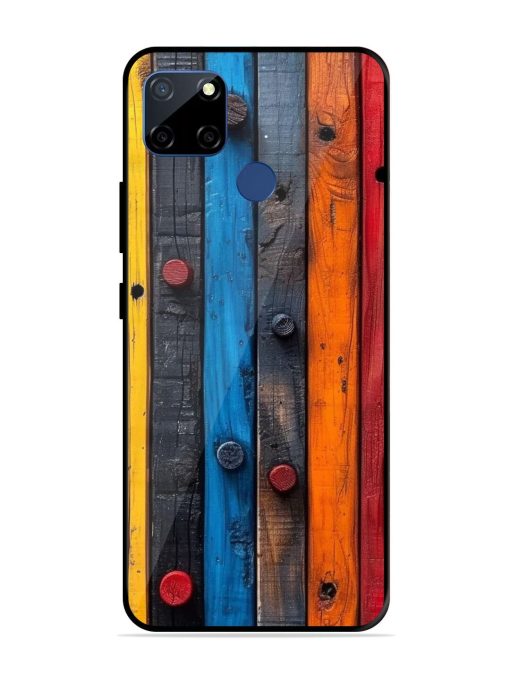 Rainbow Plank Glossy Soft Edge Case for Realme C12 Chachhi