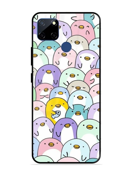 Penguin Party Glossy Soft Edge Case for Realme C12 Chachhi