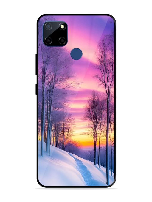 Winter'S Purple Haze Glossy Soft Edge Case for Realme C12 Chachhi