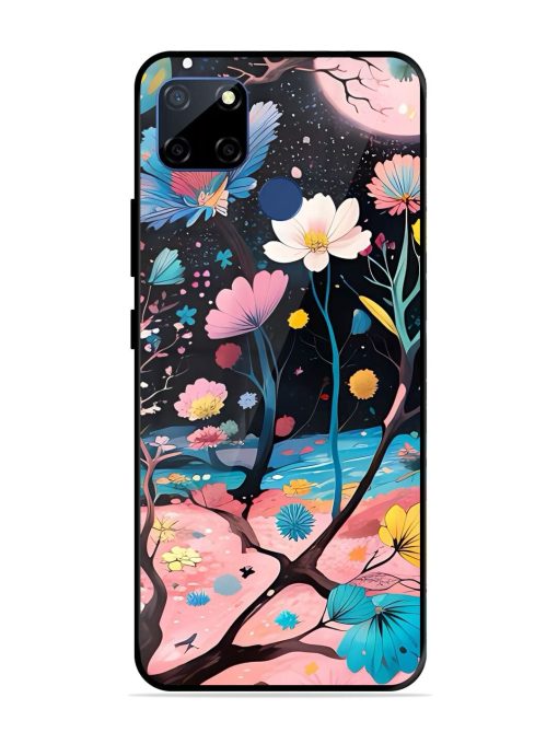 Cosmic Bloom Glossy Soft Edge Case for Realme C12 Chachhi