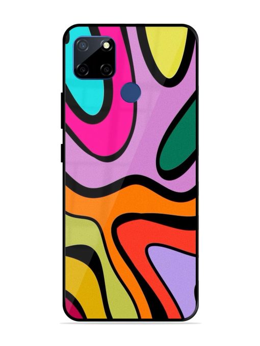 Groovy Swirls Glossy Soft Edge Case for Realme C12 Chachhi