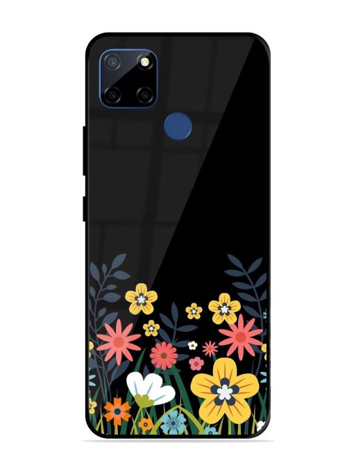 Floral Night Sky Glossy Soft Edge Case for Realme C12 Chachhi