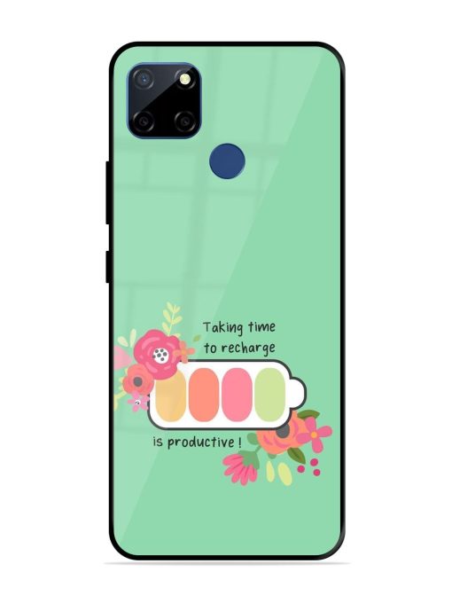 Recharge And Bloom Glossy Soft Edge Case for Realme C12 Chachhi