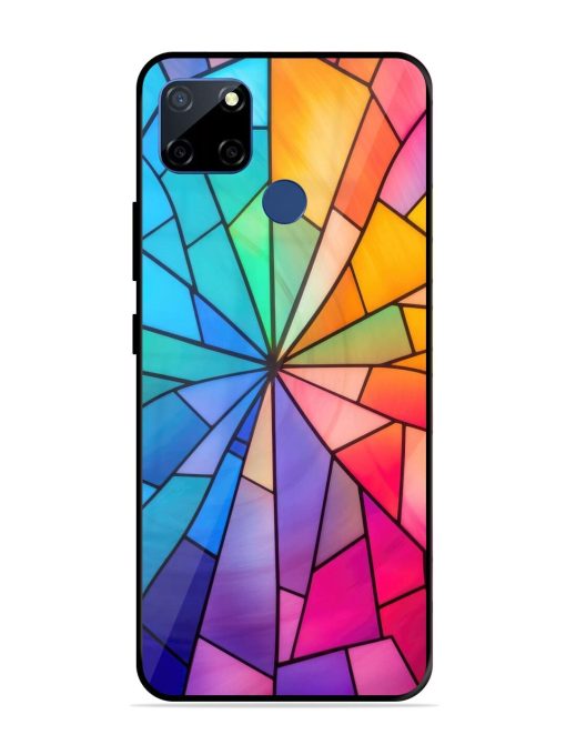 Stained Glass Kaleidoscope Of Colors Glossy Soft Edge Case for Realme C12 Chachhi