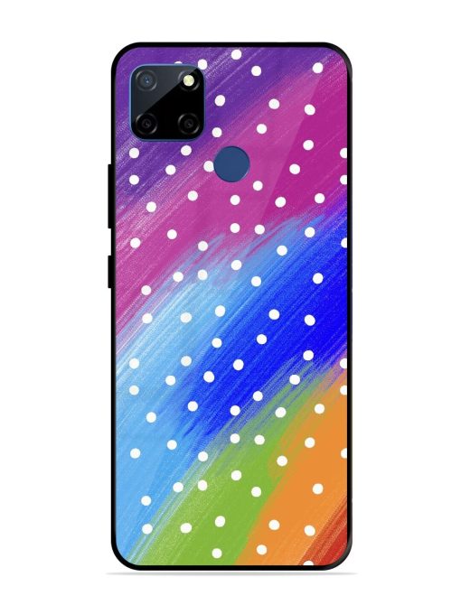 Rainbow Polka Dot Dream Glossy Soft Edge Case for Realme C12 Chachhi