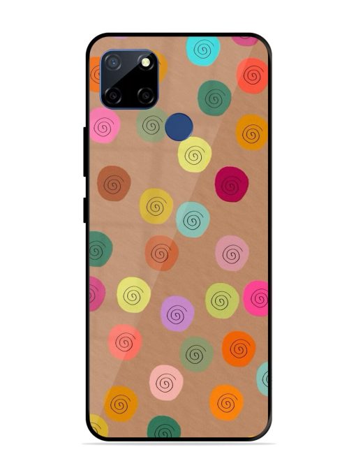 Swirly Dots On Kraft Glossy Soft Edge Case for Realme C12 Chachhi