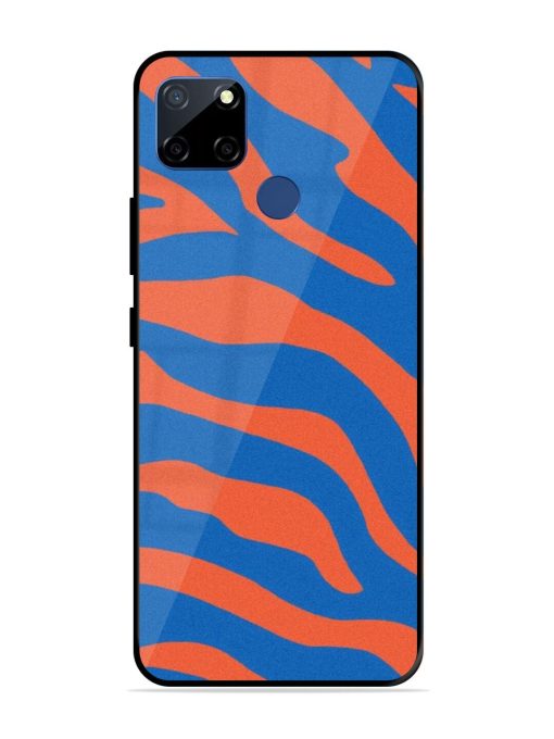 Zebra Stripes In Blue And Orange Glossy Soft Edge Case for Realme C12 Chachhi