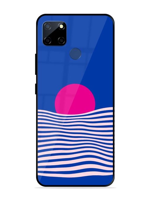 Pink Sunset Over Blue Waves Glossy Soft Edge Case for Realme C12 Chachhi