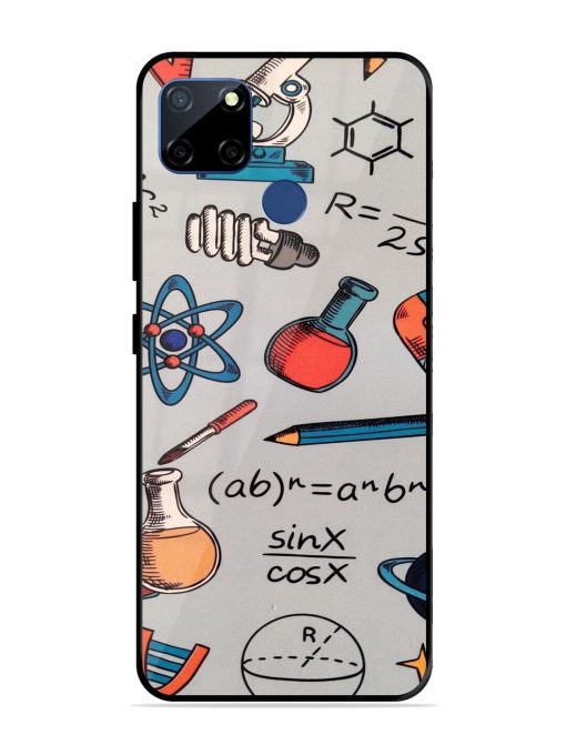 Science Doodle Delight Glossy Soft Edge Case for Realme C12 Chachhi