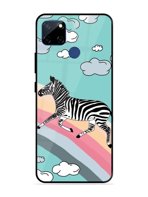 Zebra On A Rainbow Glossy Soft Edge Case for Realme C12 Chachhi