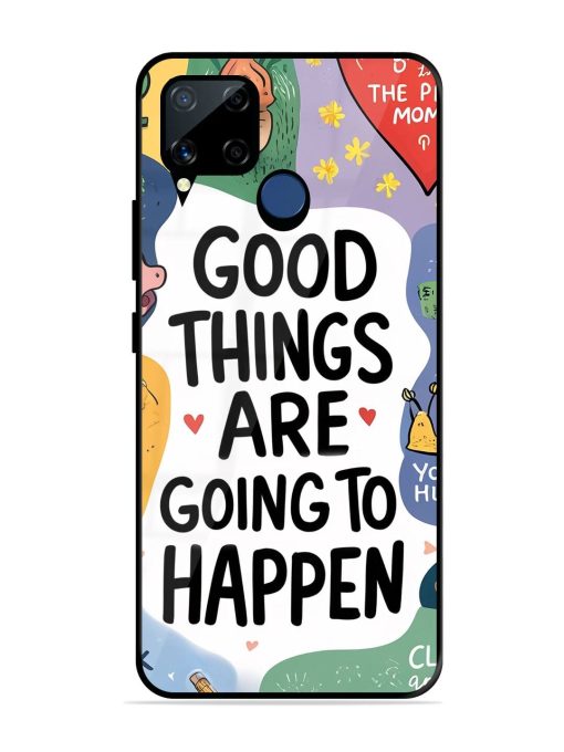 Uplifting Scribbles Glossy Soft Edge Case for Realme C15 Chachhi