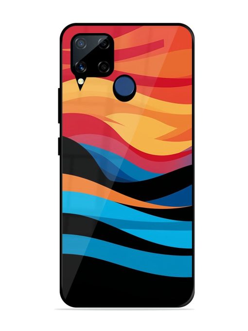 Blazing Currents Glossy Soft Edge Case for Realme C15 Chachhi