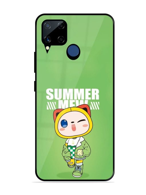 Purrfect Summer Glossy Soft Edge Case for Realme C15 Chachhi