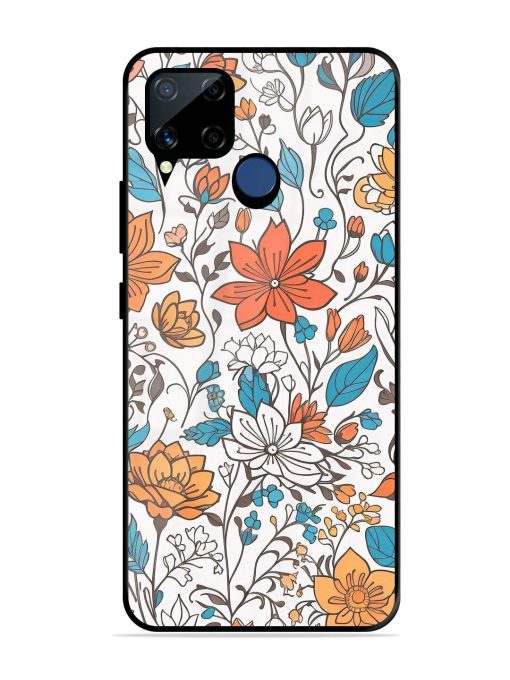 Floral Symphony Glossy Soft Edge Case for Realme C15 Chachhi