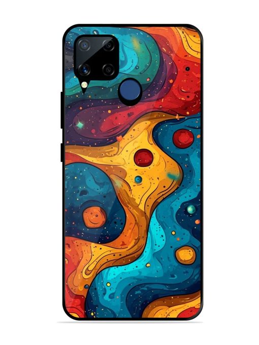 Cosmic Swirl Glossy Soft Edge Case for Realme C15 Chachhi