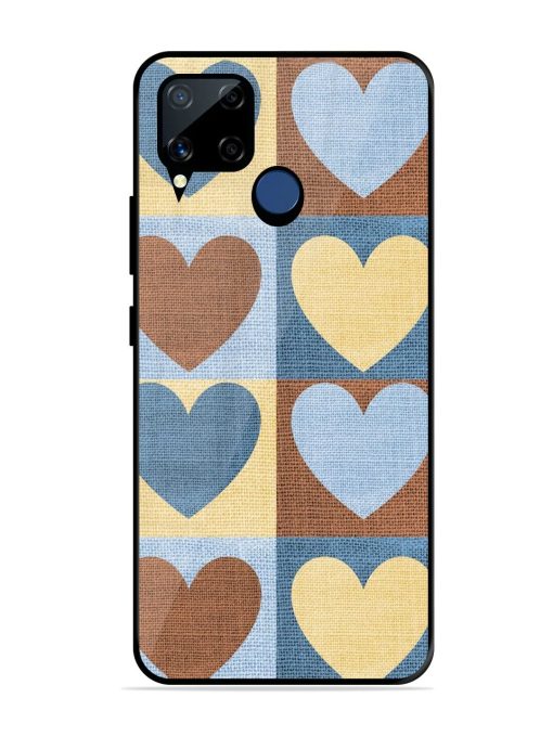 Hearts On Canvas Glossy Soft Edge Case for Realme C15 Chachhi