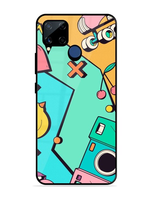 Retro Remix Glossy Soft Edge Case for Realme C15 Chachhi