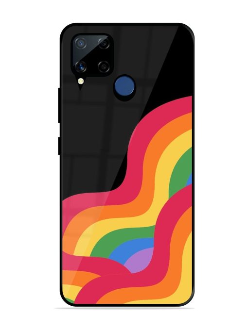 Wavy Rainbow Glossy Soft Edge Case for Realme C15