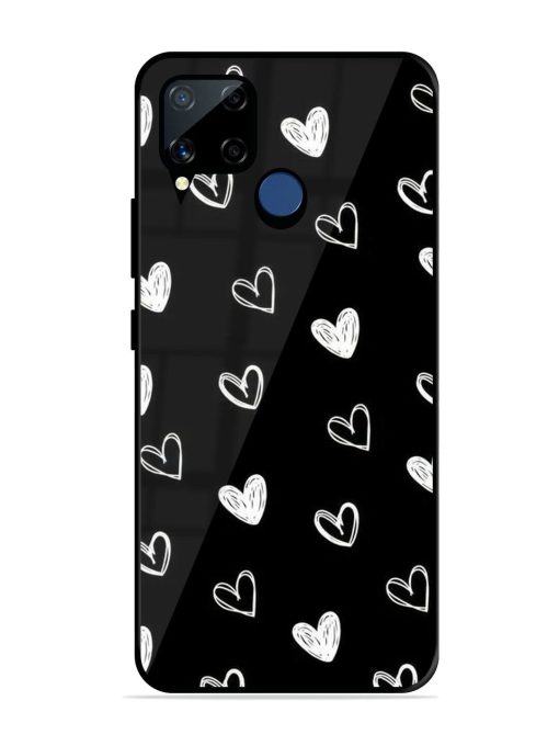 Scattered Hearts Glossy Soft Edge Case for Realme C15 Chachhi