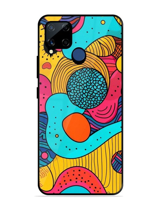 Psychedelic Patterns Glossy Soft Edge Case for Realme C15