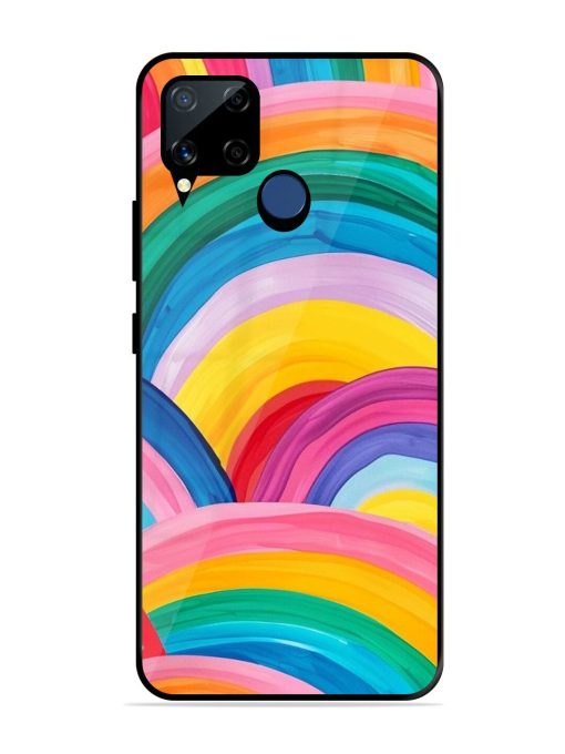 Rainbow Symphony Glossy Soft Edge Case for Realme C15 Chachhi