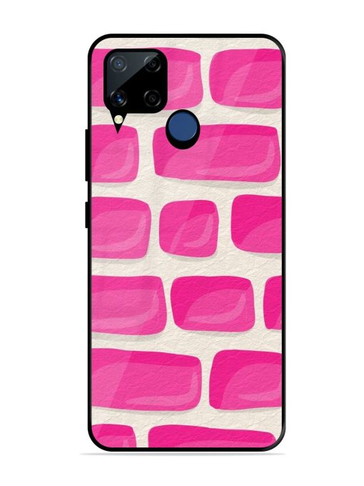 Pink Brick Wall Glossy Soft Edge Case for Realme C15 Chachhi