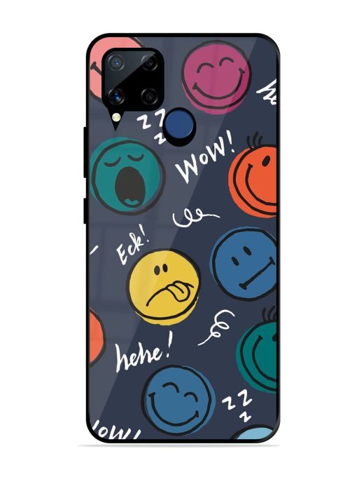 Emoticon Parade Glossy Soft Edge Case for Realme C15 Chachhi