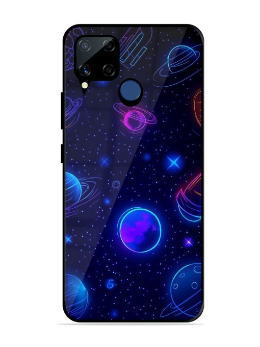 Neon Cosmos Glossy Soft Edge Case for Realme C15 Chachhi