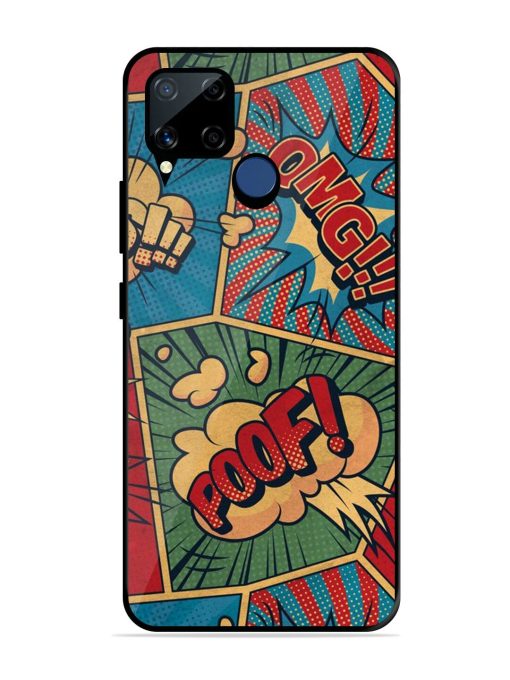 Comic Book Chaos Glossy Soft Edge Case for Realme C15 Chachhi