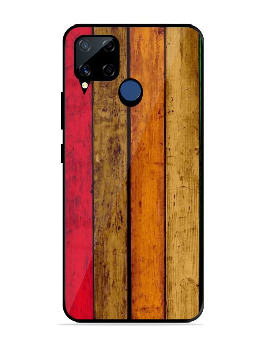 Colorful Woodgrain Glossy Soft Edge Case for Realme C15 Chachhi