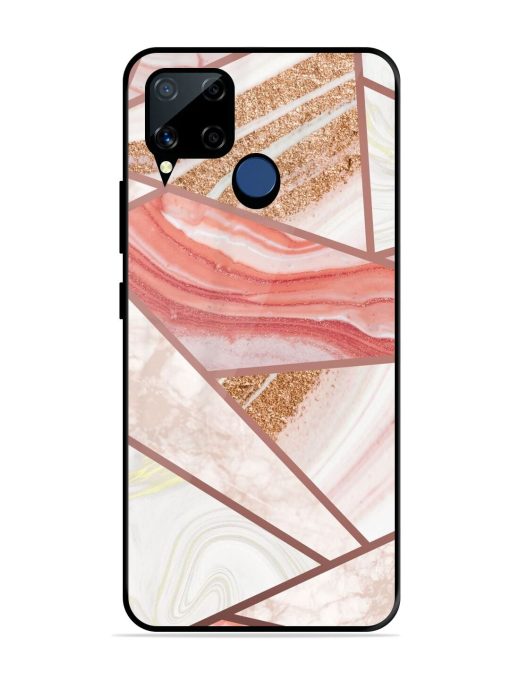 Rosy Mosaic Glossy Soft Edge Case for Realme C15 Chachhi